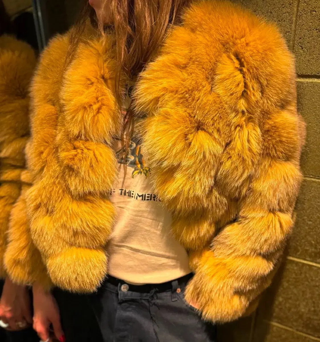 스탠드얼론(standalone) fox real fur jacket